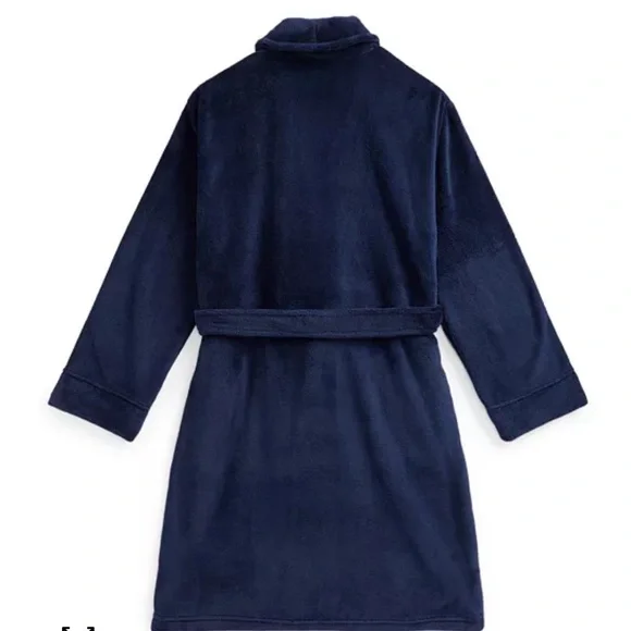 Boys Ralph Lauren Blue Shawl Collar Pajama Robe - Picture 3 of 6